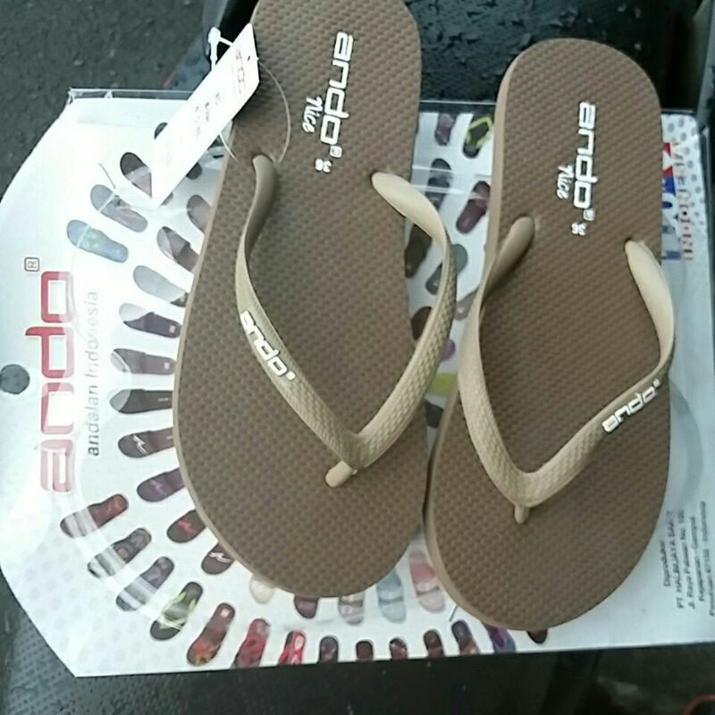 Sandal jepit cewek teplek merk Ando