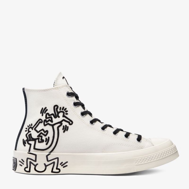 Converse ChuckTaylor70S xKeithHaringWhite/BalckHi100%Original
