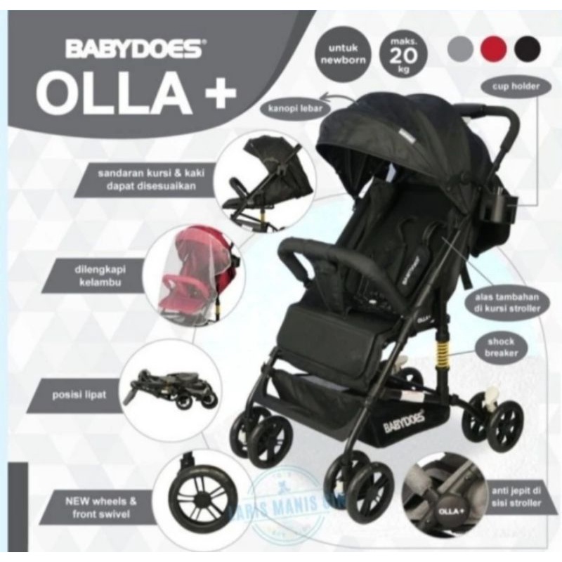 Babydoes Olla + / Stroller Bayi / Kereta Dorong Bayi