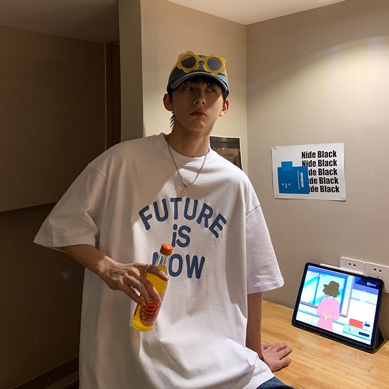 M - XXXXXL(6XL) Kaos Bigsize Korean Harajuku Style FUTURE IS NOW Japanese T Shirt Unisex Jumbo Oversize Hitam Putih Krem Maroon Cotton Combed XXL XXXL 4XL 5XL XXXXXL