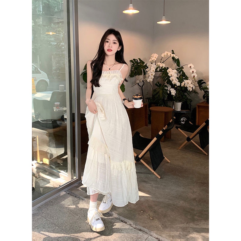 Red Musim Panas 2023 Baru Musim Panas 2023 Baru Manis Bahasa Perancis Tali Pinggang Gaun dengan Kayu Telinga dan Desain Ramping Super Fairy Dress