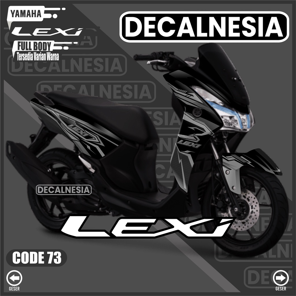 Decal Lexi Full Body Stiker Motor Yamaha S ABS Sticker Variasi Racing Keren Simple Decalnesia DC73