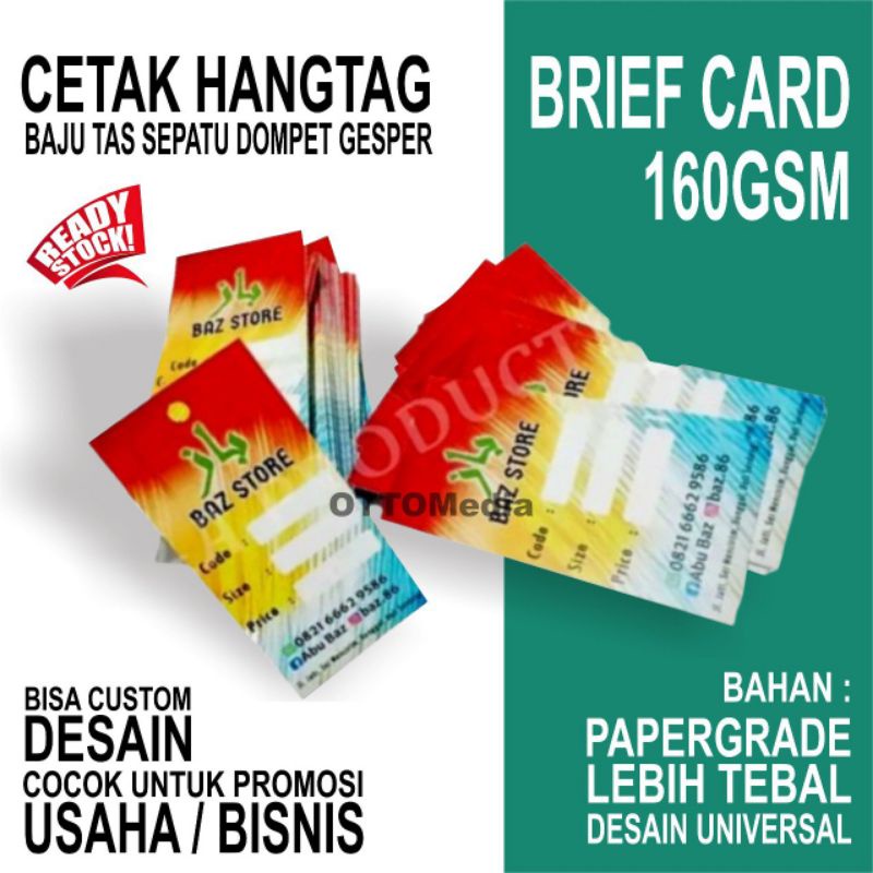 

CETAK HANGTAG HANG TAG GANTUNGAN LABEL BAJU SEPATU TAS JAKET SWEATER JILBAB HIJAB GESPER CUSTOM BISA SATUAN MURAH