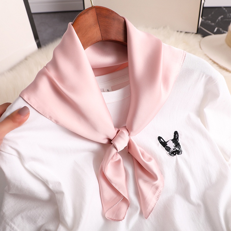 NEW SIMPLE SOLID SOFT PASTEL COLOR SQUARE NECK SCARF WOMEN SYAL LEHER PERSEGI KOTAK SATIN SILK WANITA CEWEK KOREA TWILLY TAS BAG SHAWL KAIN POLOS WOMEN FEMALE SELENDANG HIJAB SEGI EMPAT MUSLIM WANITA