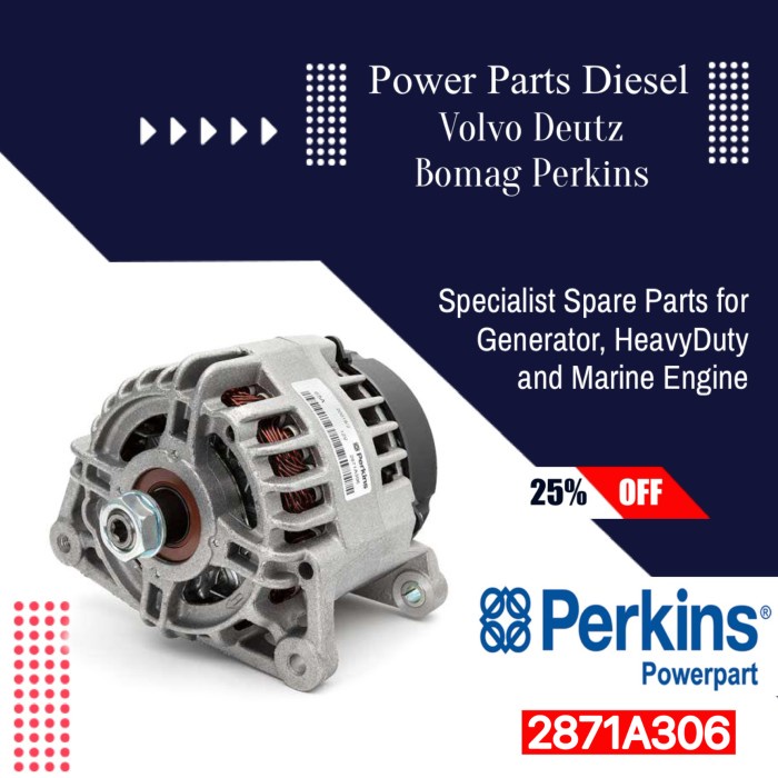 PPDL 2871A306 ALTERNATOR Perkins Genuine