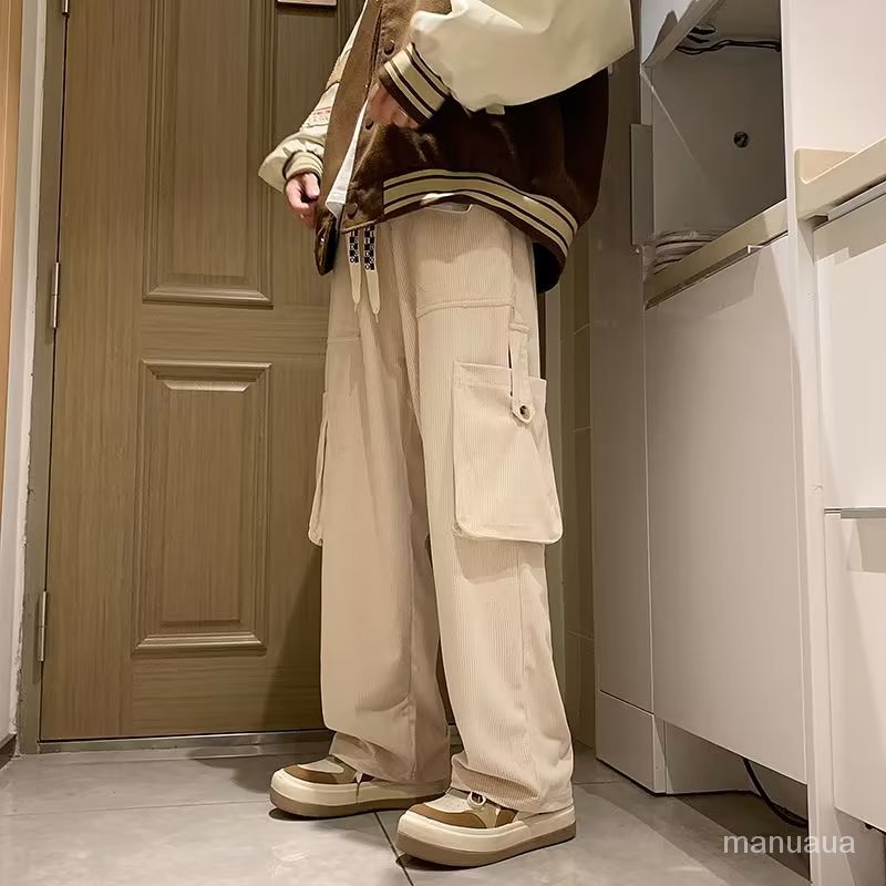 Man Pants Jogger Casual Pants Multily Pocket Cargo Pants Harajuku Wide Leg Trousers Japaness Streetw
