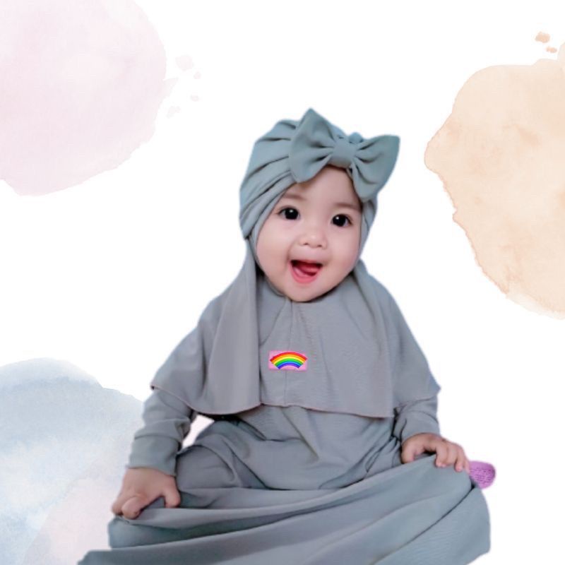 gamis dan turban bayi dan anak perempuan | baju muslim anak perempuan