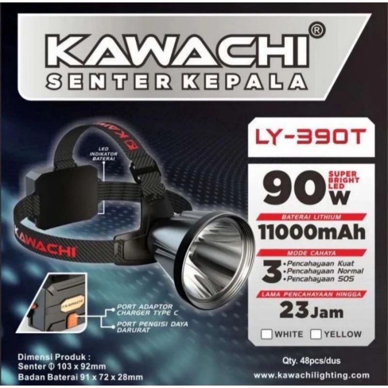 senter kawachi LY-390T + powerbank