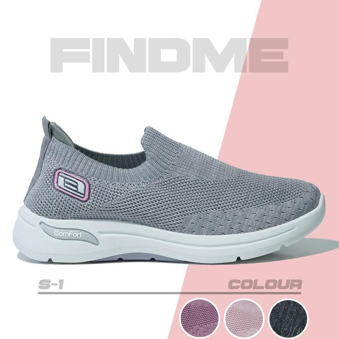 Promo SEPATU KETS WANITA TANPA TALI SPORT ENTENG ELASTIS NYAMAN S-1 IMPORT