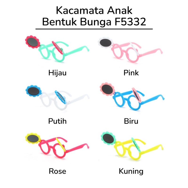 Kacamata Anak Fashion Motif Bunga Matahari