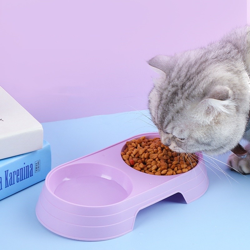 Mangkok Tempat Makan Minum Kucing 2in1