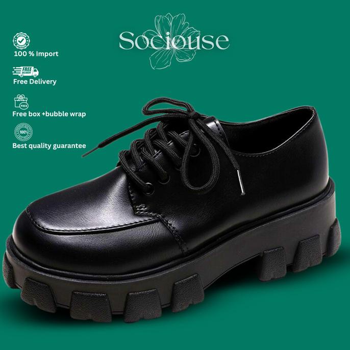 Promo Sepatu Docmart Oxford Import Premiun Wanita - Boots Wanita Korea