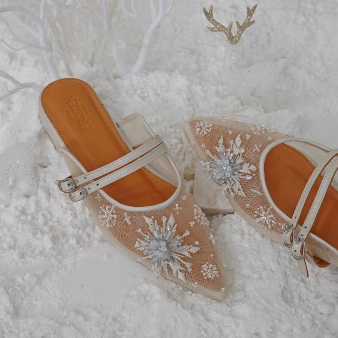 Promo VAIA - Disney Frozen - Sepatu Sandal Wanita Runa 2 CM - Metallic Beige,38