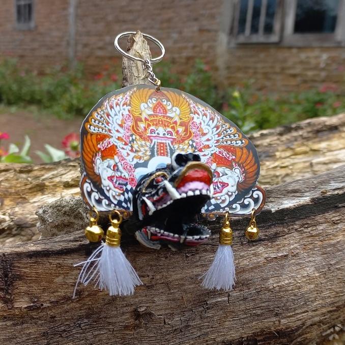 favorit] Miniatur barongan gantungan kunci telon putih