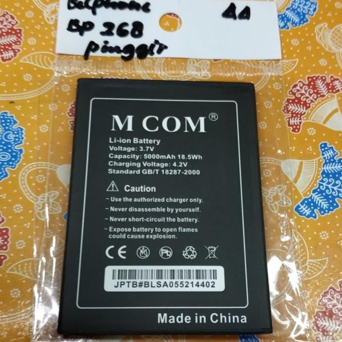Baterai bellphone BP 268 BP268 double power mcom 5000mah battre batre