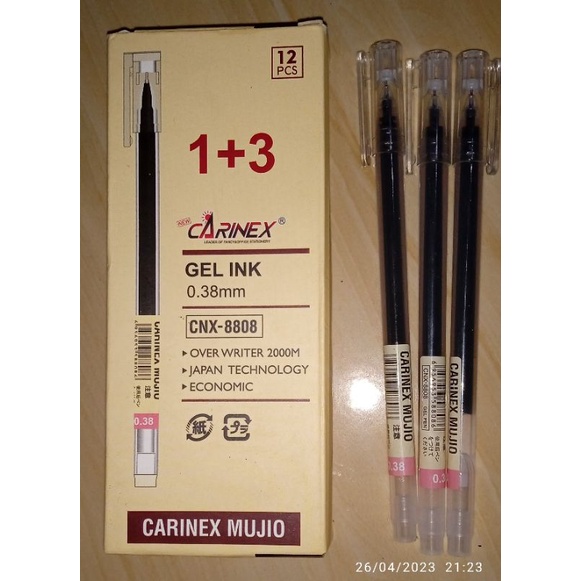 

Pen Gel / Pulpen gel CARINEX MUJIO 0.38mm (1pc)