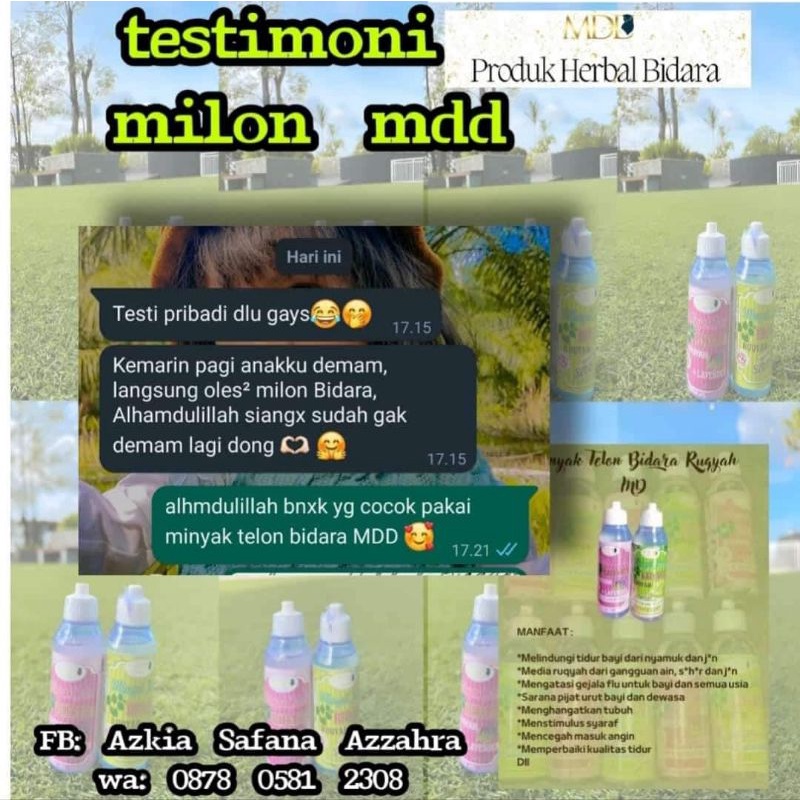 11 botol minyak telon bidara mdd
