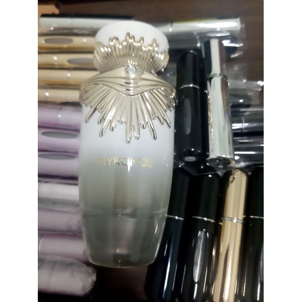 decant Parfum Mykonos Zora / share in bottle 10ml / 5ml botol bisa dipakai ulang