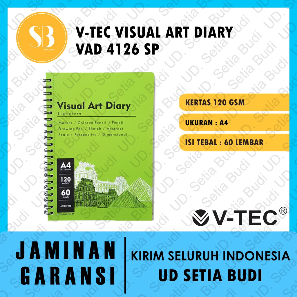 V-Tec Visual Art Diary Spiral Sketchbook A4 120GSM VAD 4126 SP