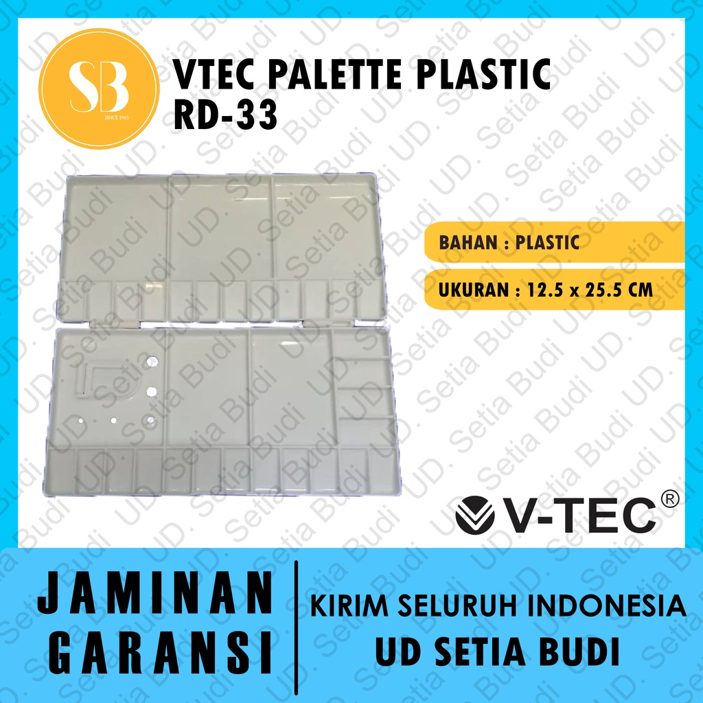 Palet Lukis Plastik V-Tec Plastic Palette RD-33