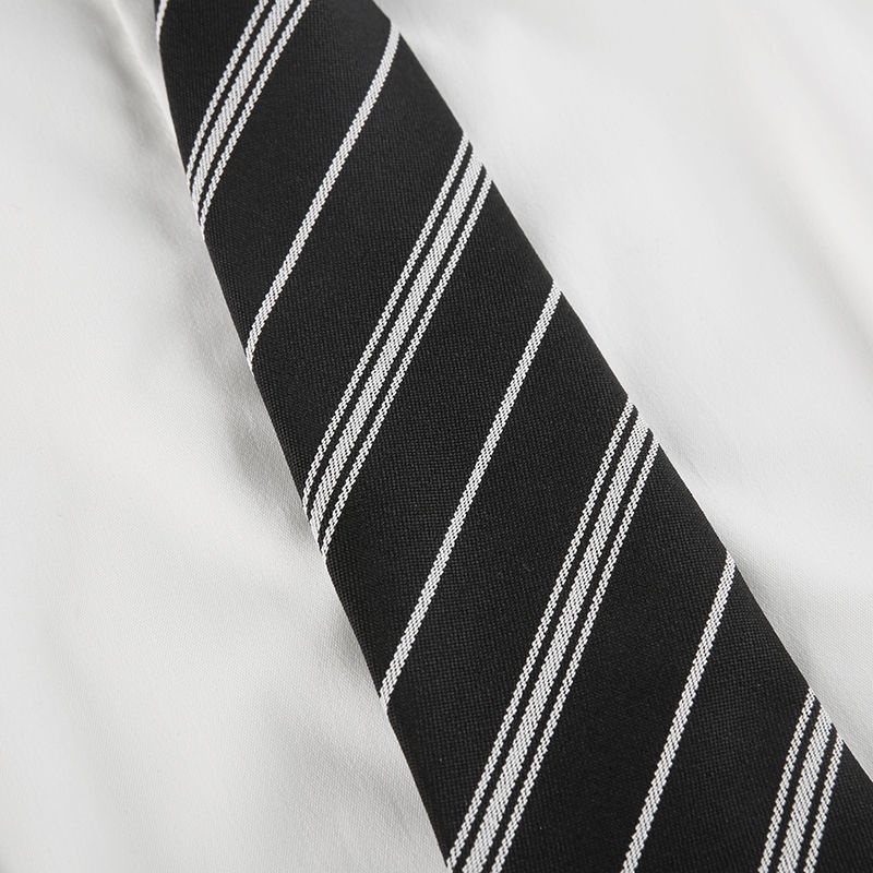 Red Rapcopter Korean college style puff sleeve shirt female POLO gift tie breasted slim fit all-match top summer