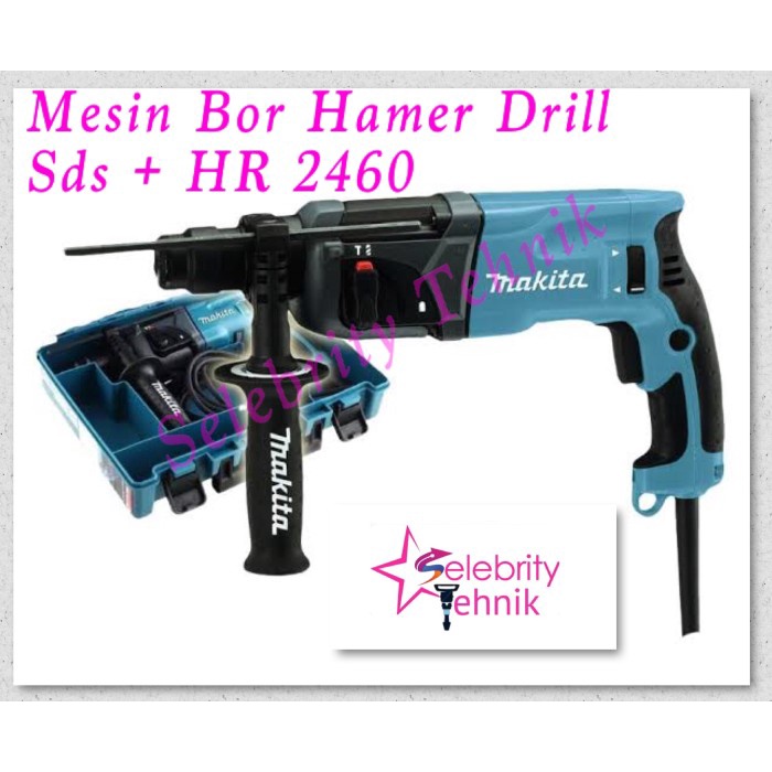 MESIN BOR BETON MAKITA HR2460 ROTARY HAMMER SDS +