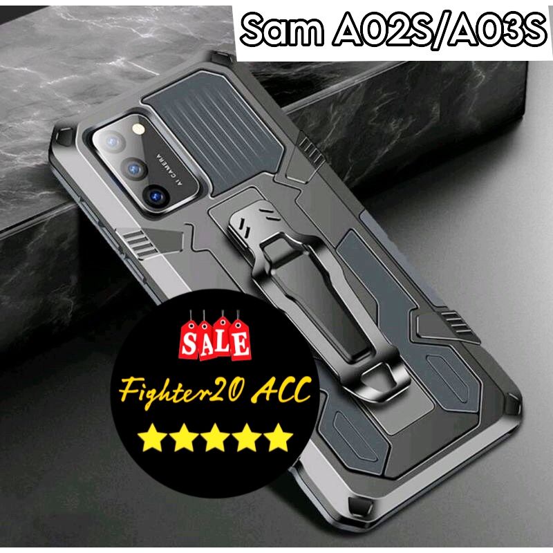 Samsung A02S / A03S Casing Cristal Hardcase Standing Kick Back Case Robot New
