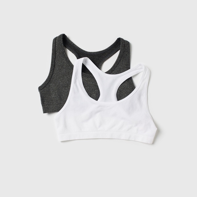 Max Fashion Set Of 2 - Racerback Seamless Sports Bra With Elasticised Band