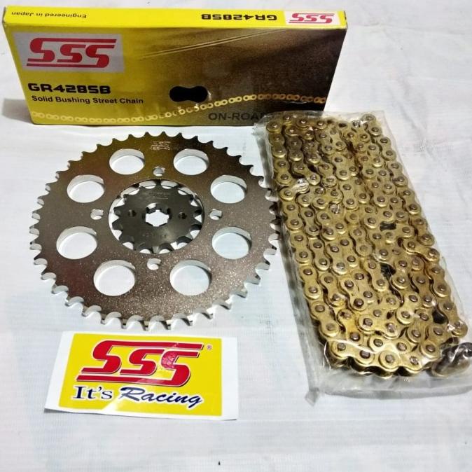 Gear Set Sss 428 Jupiter Mx Old - Jupiter Mx New Rantai Gold