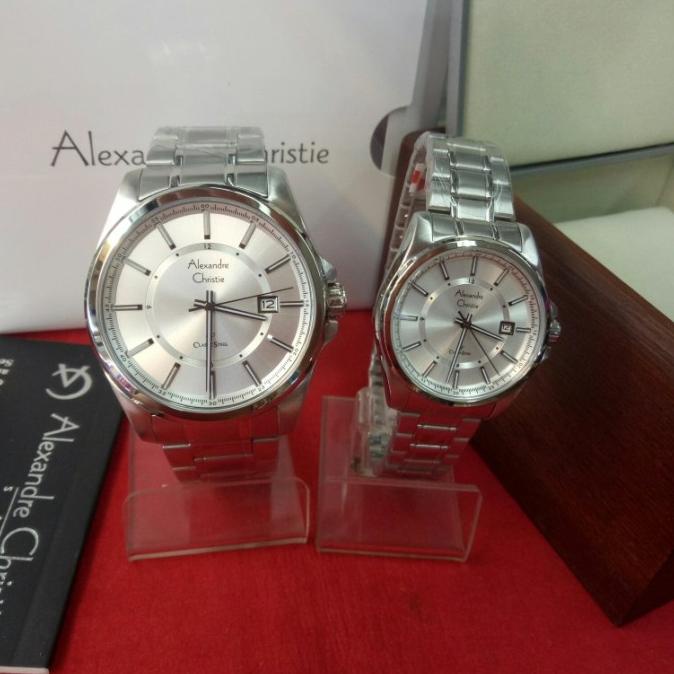 JAM TANGAN COUPLE JAM TANGAN ANALOG COUPLE ALEXANDRE CHRISTIE AC 8502MD&LD ST STAINLESS EL09I09A82L