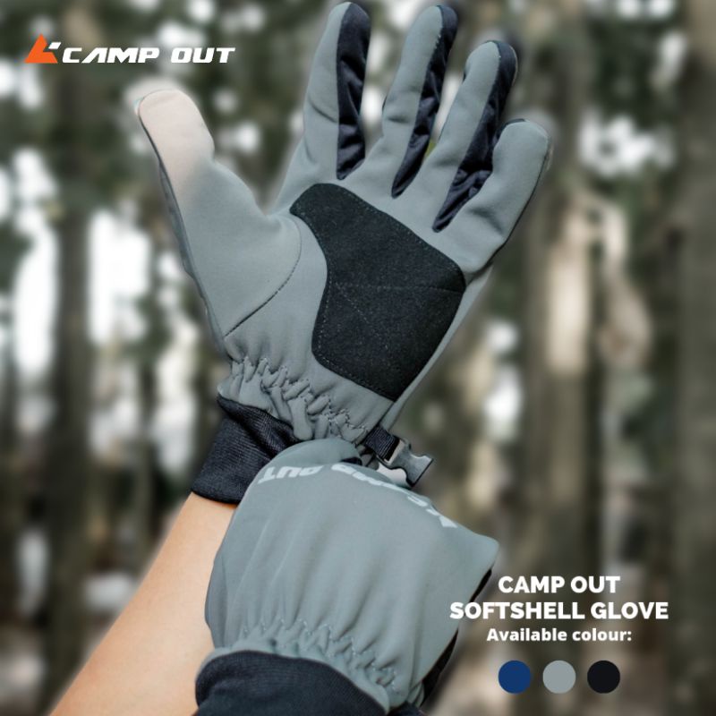 Camp Out Sarung Tangan Gunung Pria Wanita - Sarung Tangan Motor Multifungsi - Gloves Softshell Waterproof