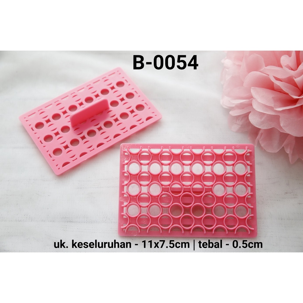 B-0054 Embosser fondant stamp motif fondant cupcake mold bubble bulat (CUTTER)