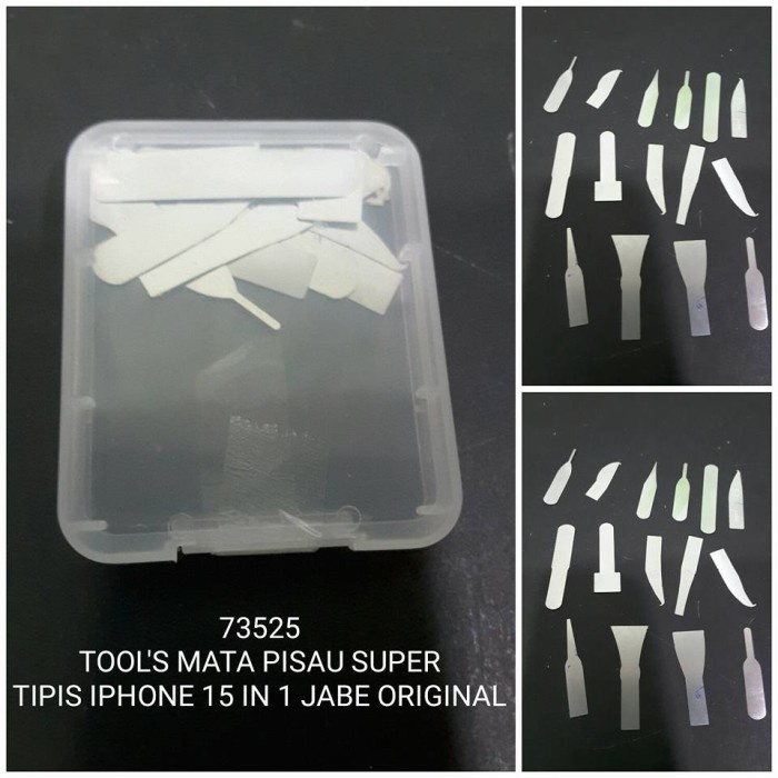 

MATA PISAU SUPER TIPIS IPHONE 15 IN 1 JABE ORIGINAL