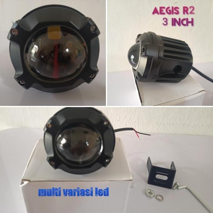 harga 1pcs lampu LED sorot AEGIS R2 cut off ukuran 3 inch motor mobil