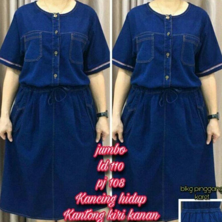 Miliki - dress jeans pendek  dress  standar dewasa  dan dress jumbo , dress lebaran , dress wanita ,