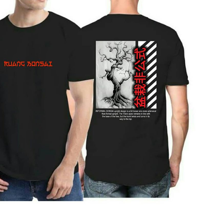 Kaos distro, kaos bonsai, kos pria wanita, T-shirt pria wanita