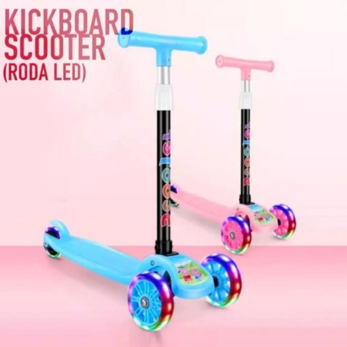Scooter Anak Kickboard Scooter Anak Led Skuter Otoped Anak Roda 3 Led
