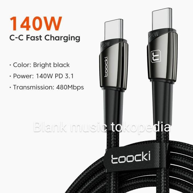 Toocki 140w Charger Kabel Cable Type C-Type C Very Fast Charging