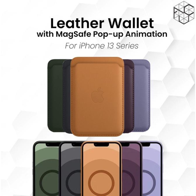 Leather Wallet with MagSafe Pop-up Animation iPhone 13 Series