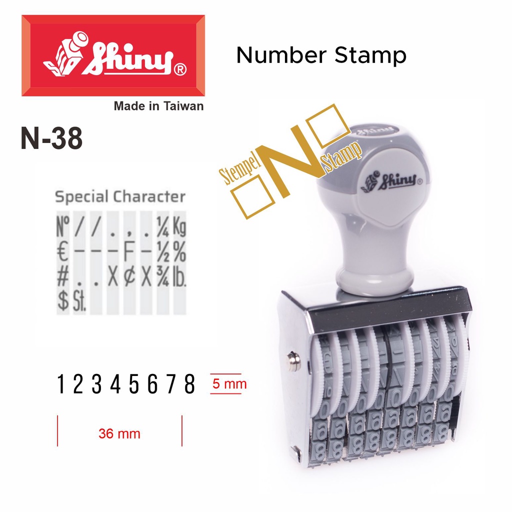

Stempel Shiny N-38 ( N38 stempel nomor manual 8 digit 5mm N 38 )