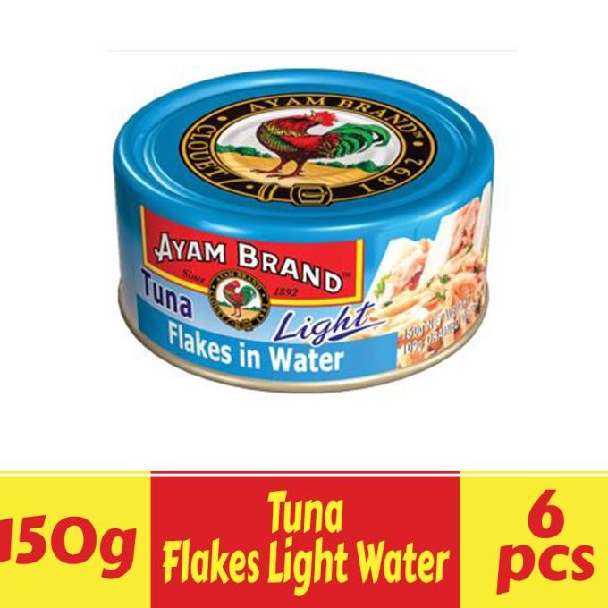

Promo Ikan Tuna Kaleng Paket 6 Flakes Light In Water Ayam Brand 150gr