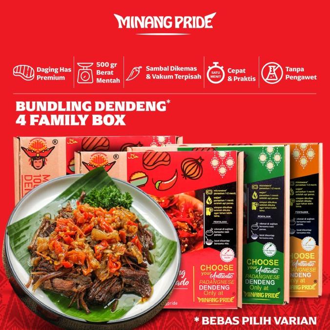 

Promo Bundling 4 Box 500gr Dendeng Minang Pride