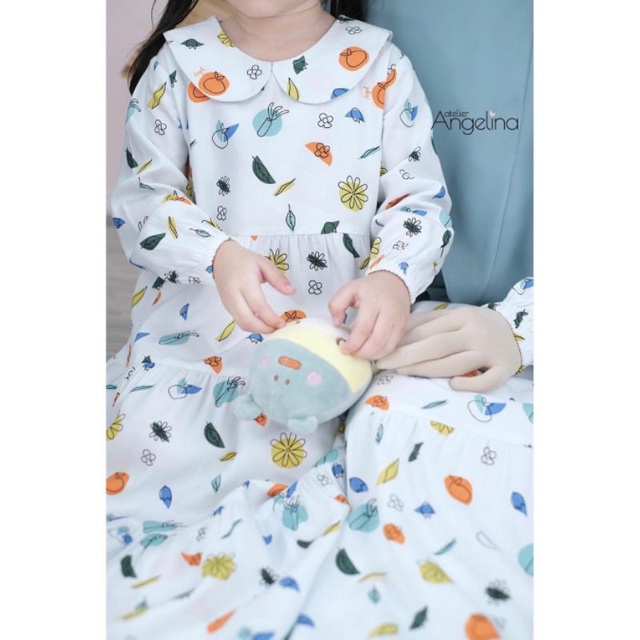 [NWT] Gamis Anak LITTLE BELLA AA doodless flo size 6-8y Japaness Viscose Atelier Angelina