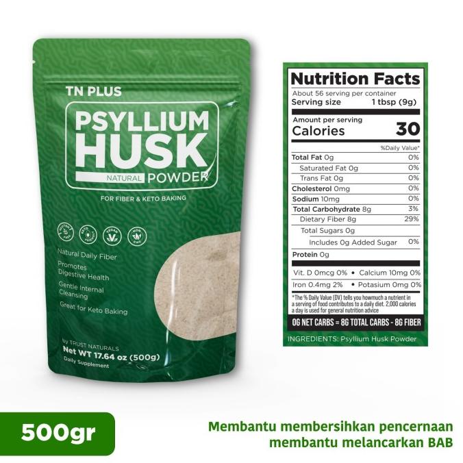 

Promo Psyllium Husk Powder Murni Halus 500 gram dari Trust Naturals Plus