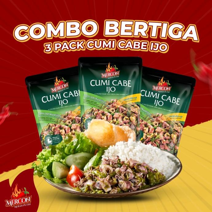 

Promo HEMAT COMBO BERTIGA | CUMI CABE IJO 150GRx3 | MERCON MERAH PUTIH