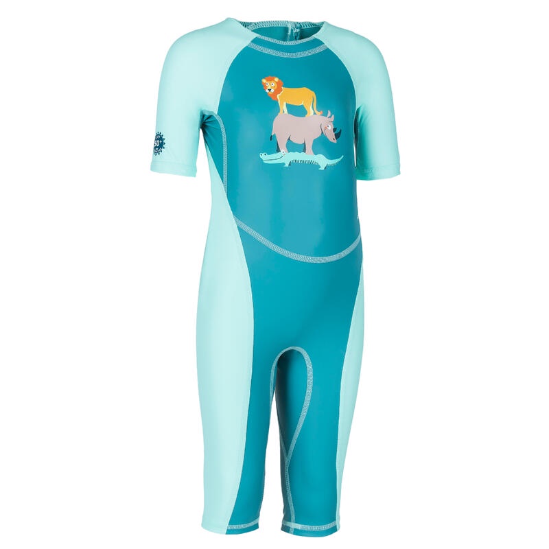 Decathlon NABAIJI Baju One Piece Renang Anti UV Anak Motif Sabana Hijau - 8790375