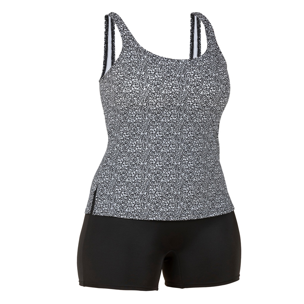 DECATHLON NABAIJI Baju Renang Wanita 1-piece Heva Takini Leo Hitam - 8774081