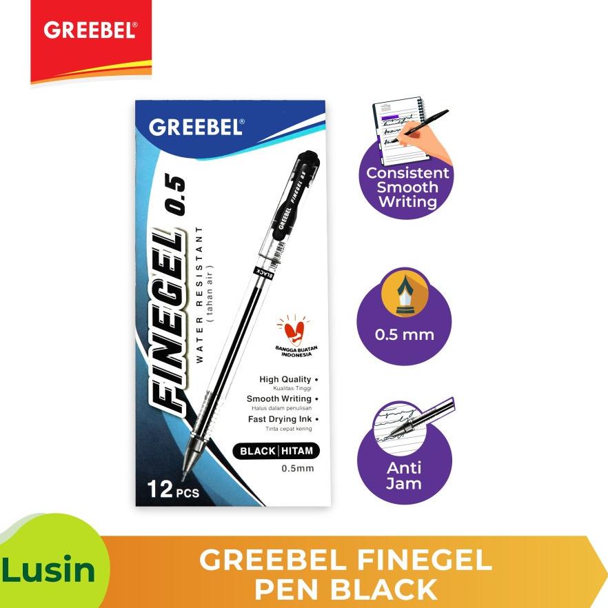 

Trending Greebel Ballpen Fine Gel - Black 1 Box ( 12 Pcs )