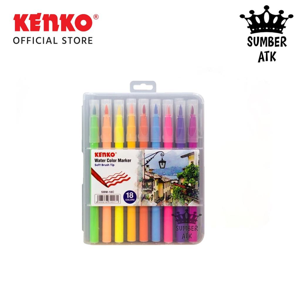 

Promo Habis Brush Color Soft Kenko 18 Color Soft Brush Marker ( 18 Warna ) Brush Pen / Brush Water - Sbm-18C