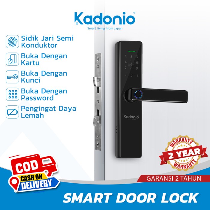 Kadonio kunci pintu digital Smart Fingerprint Doorlock Sliding Door